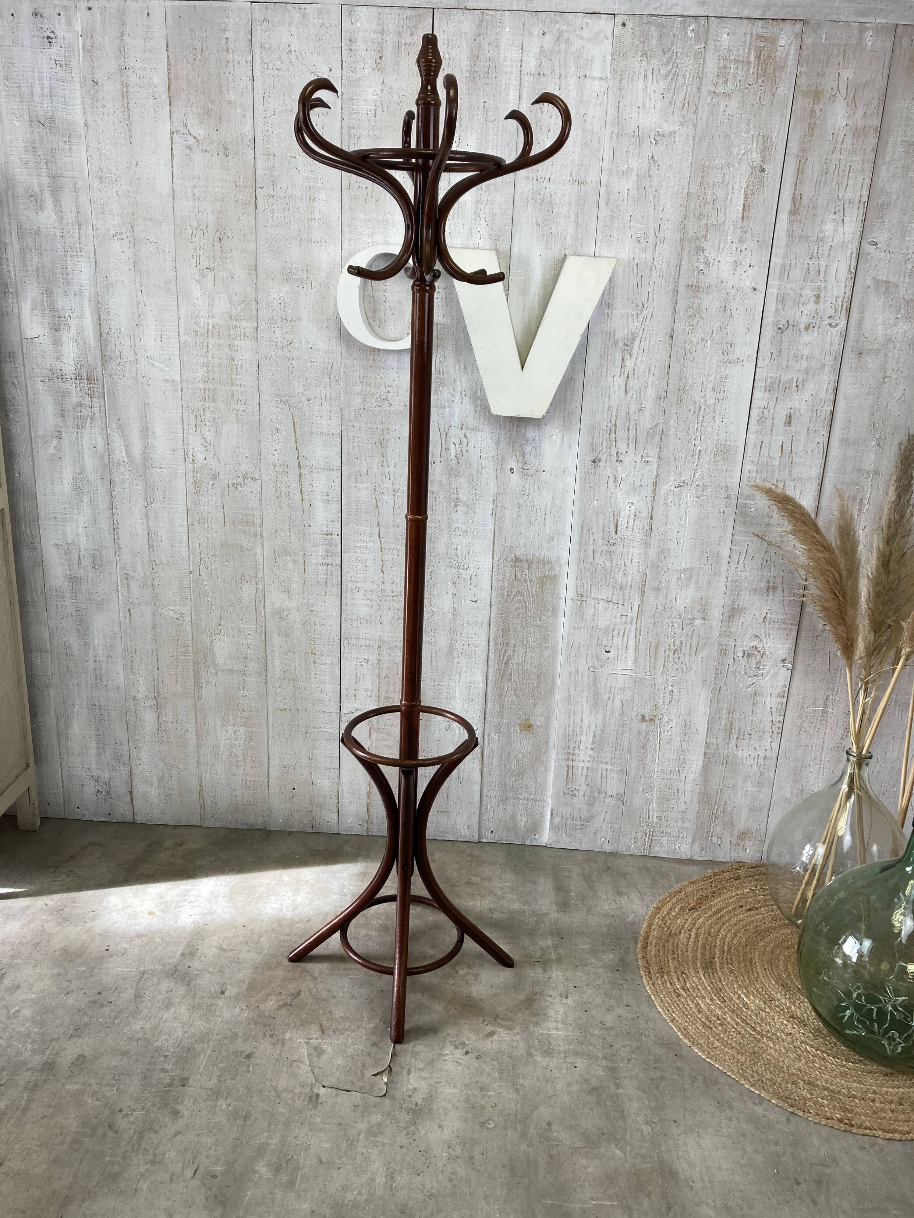 Curved wood coat racks