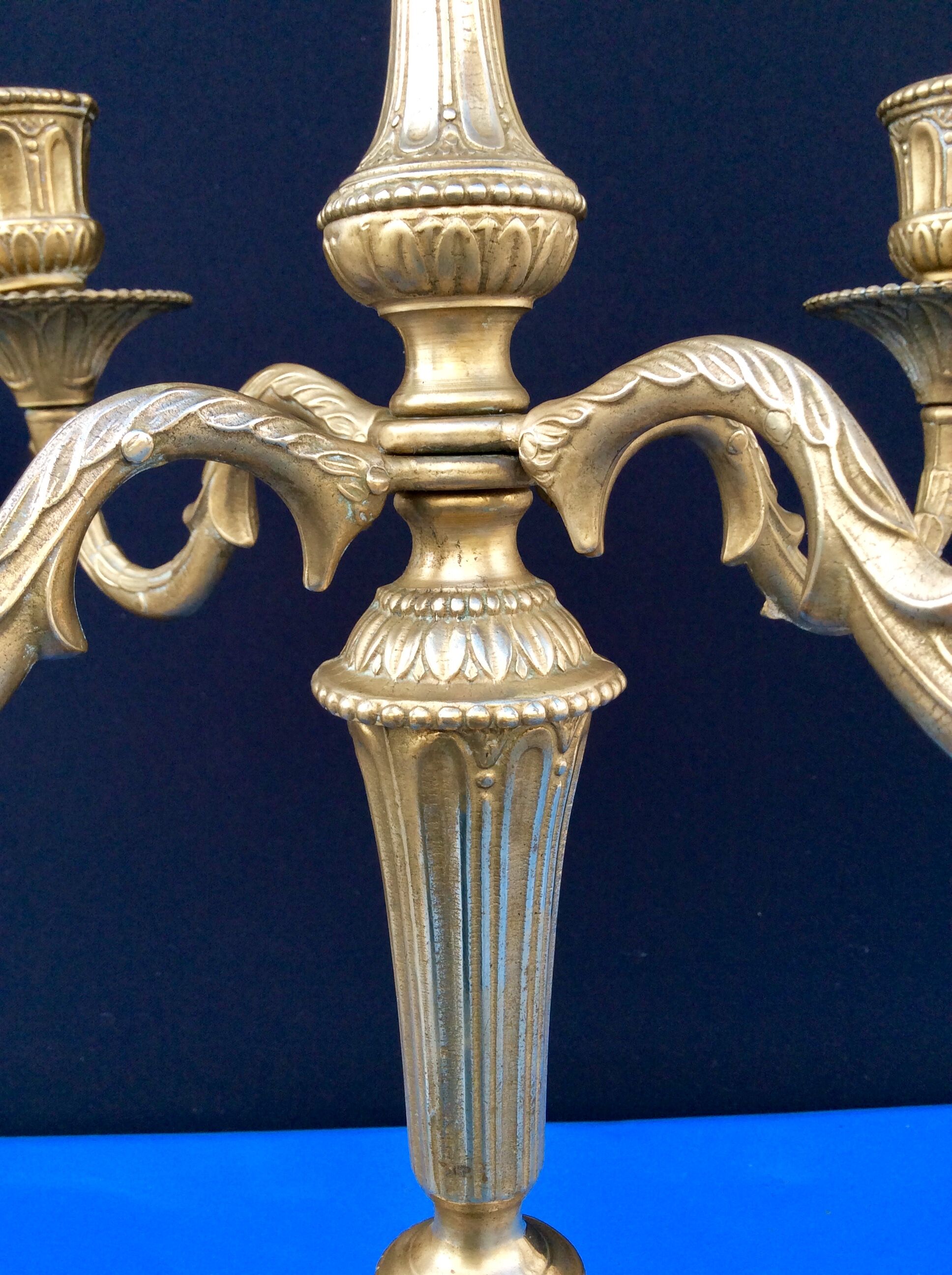Pair of old candlesticks