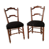 2 chaises anciennes retapissées