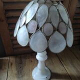 Desk lamp Room Lampshade mother-of-pearl pink alabaster base Dp 082271