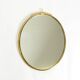 Beautiful, heavy Mid-Century Modern brass wall mirror by Lenz, 1964