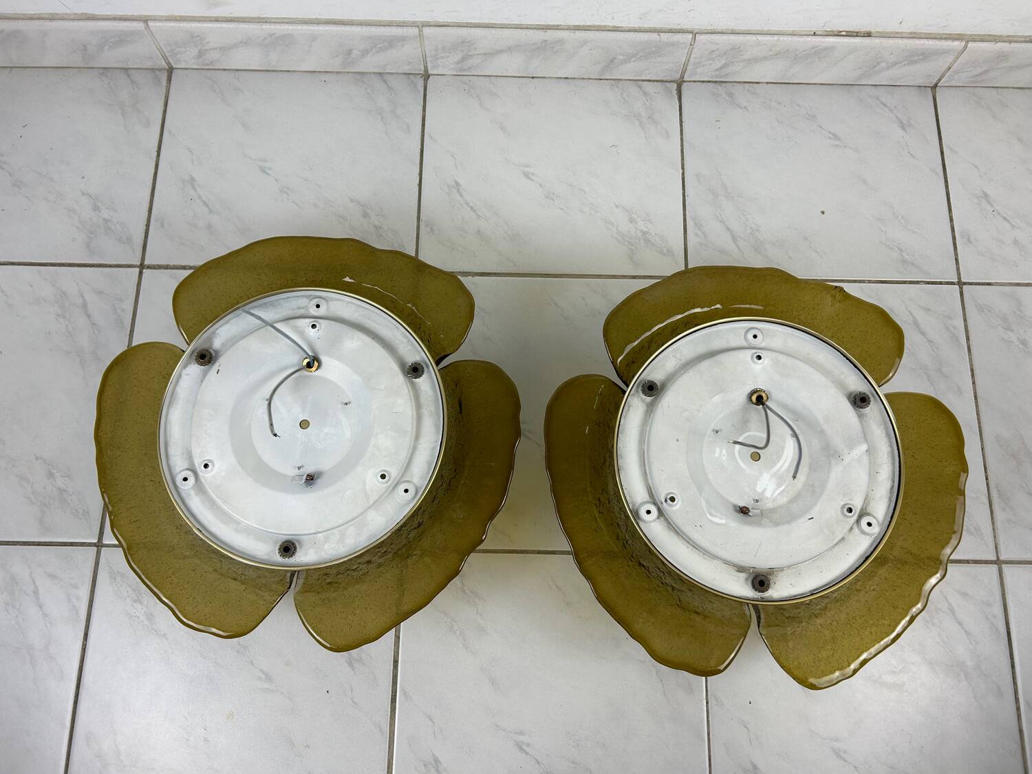 Vintage set of two Peill and Putzler ceiling lamps