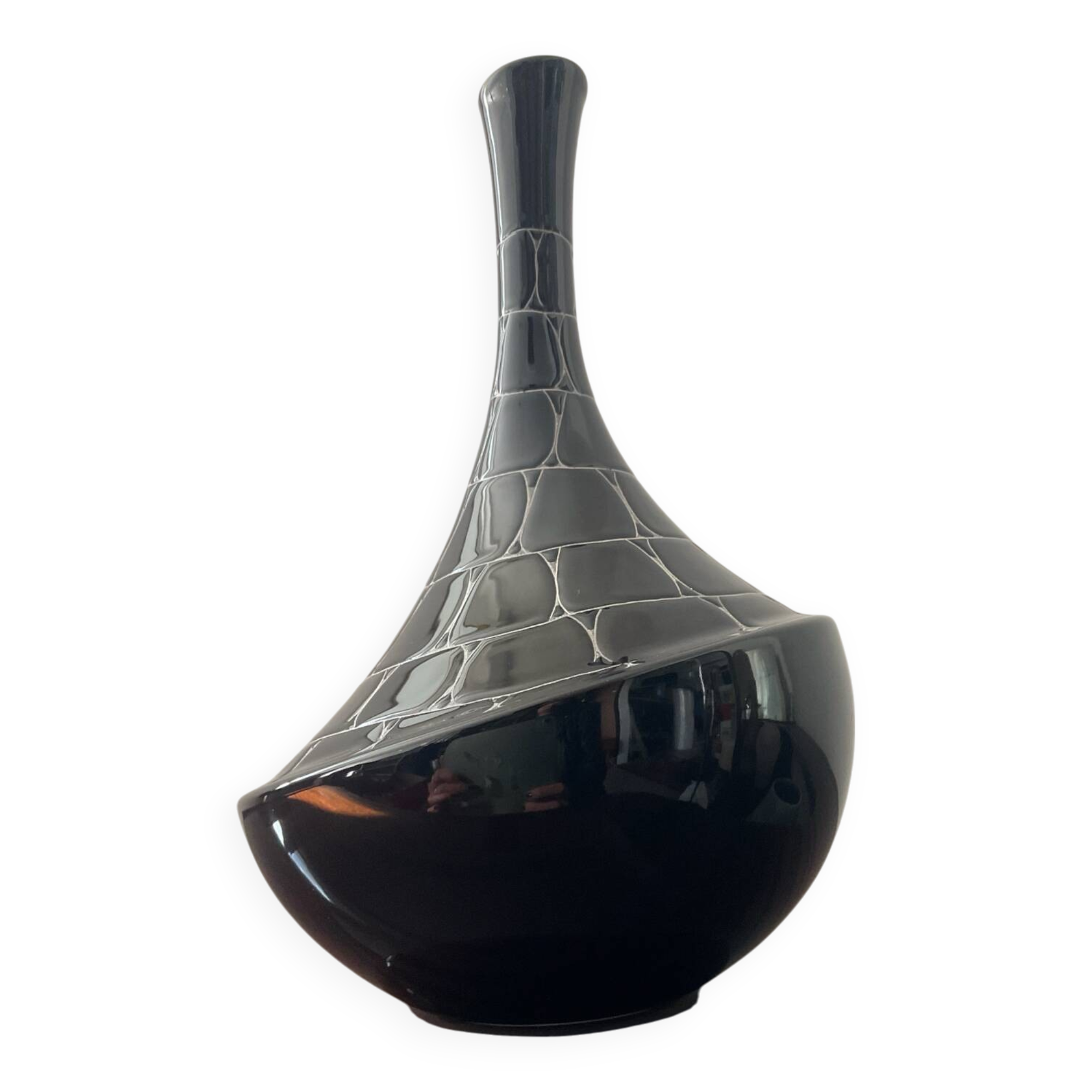 Vintage glazed ceramic soliflore vase