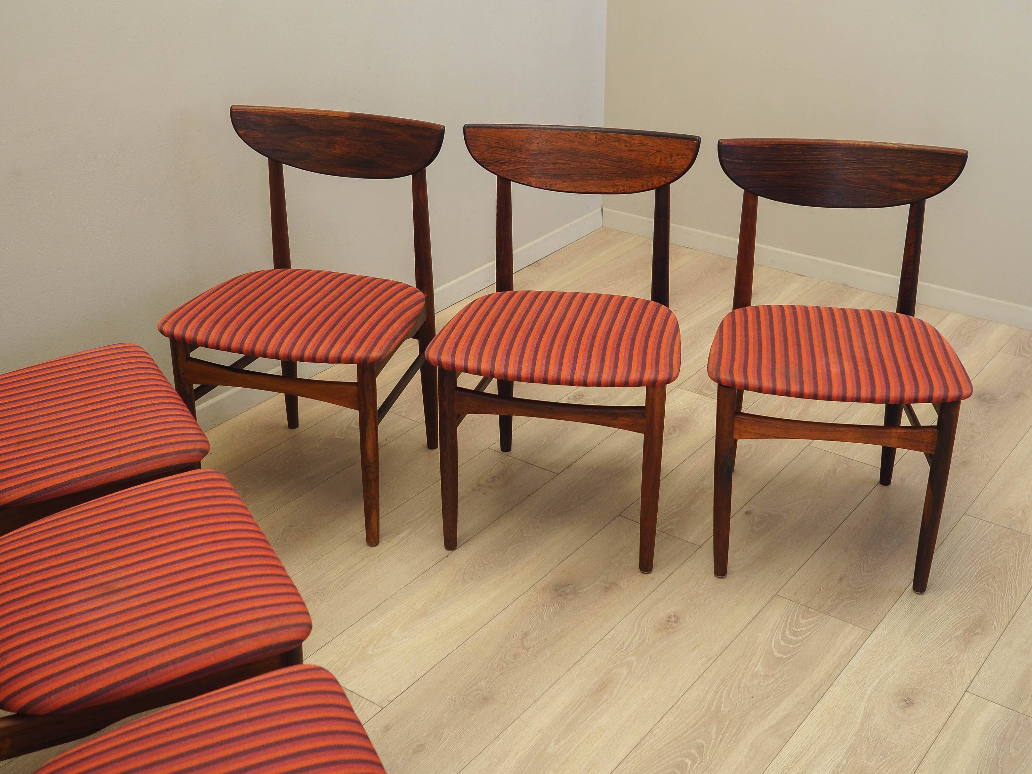 Set of six rosewood chairs, Danish design, 1970s,  Skovby Møbelfabrik