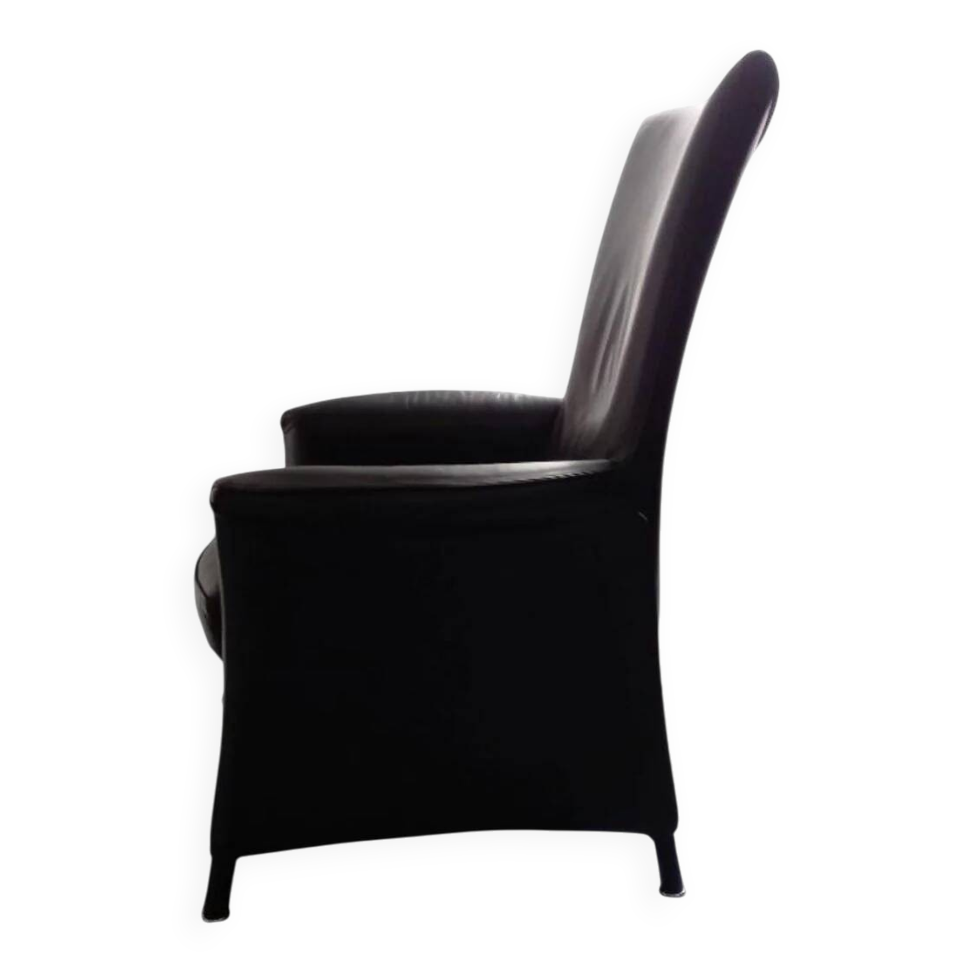 2 x armchair by Wittmann, design Paolo Piva, model Alta Highback, black leather