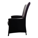 2 x armchair by Wittmann, design Paolo Piva, model Alta Highback, black leather