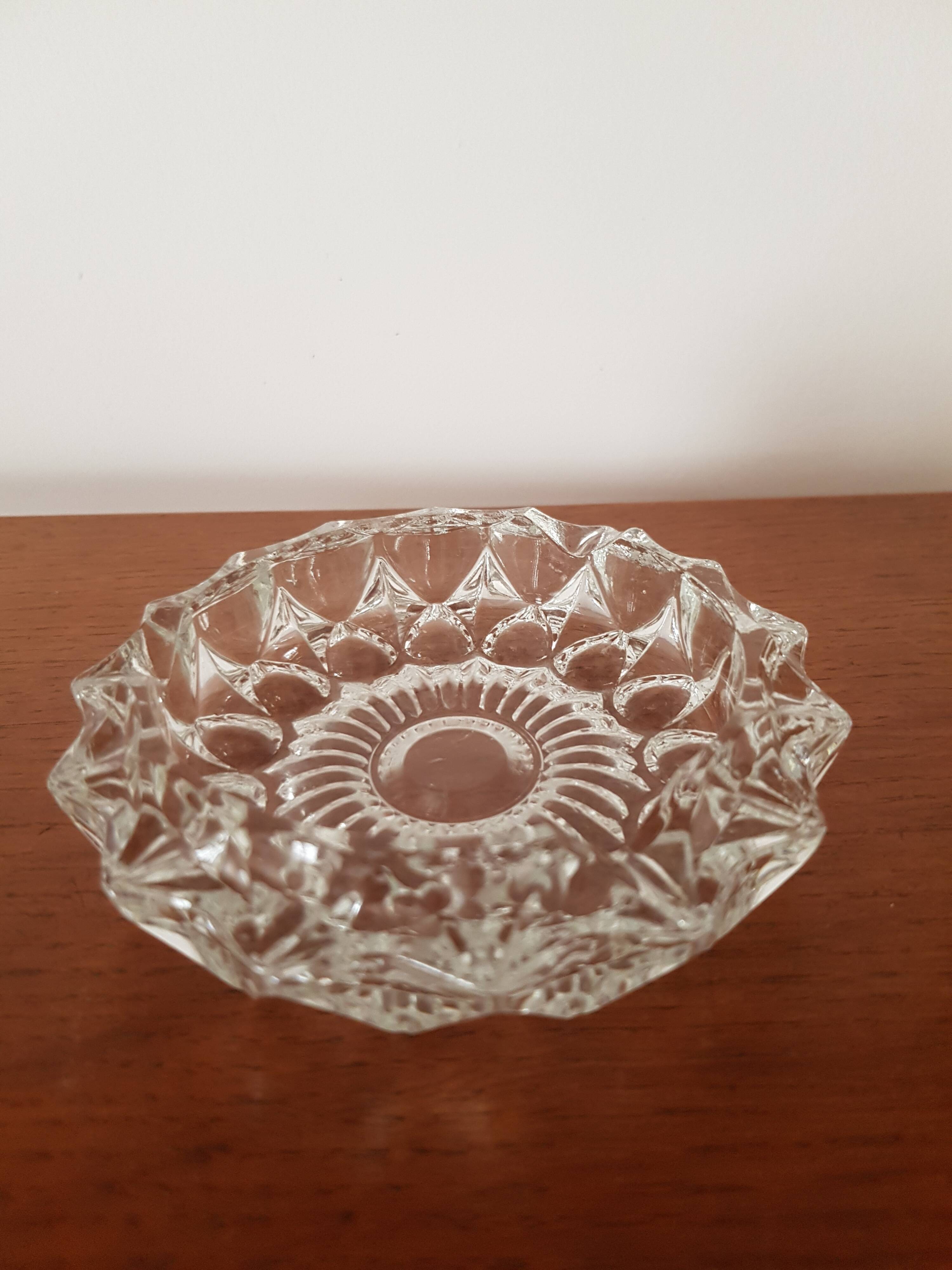 Vintage crystal ashtray