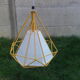 Yellow metal suspension with white blind
