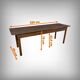 Chestnut farmhouse table, 8 to 10 covers – late 19th century