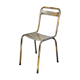 Yellow metal bistro chair