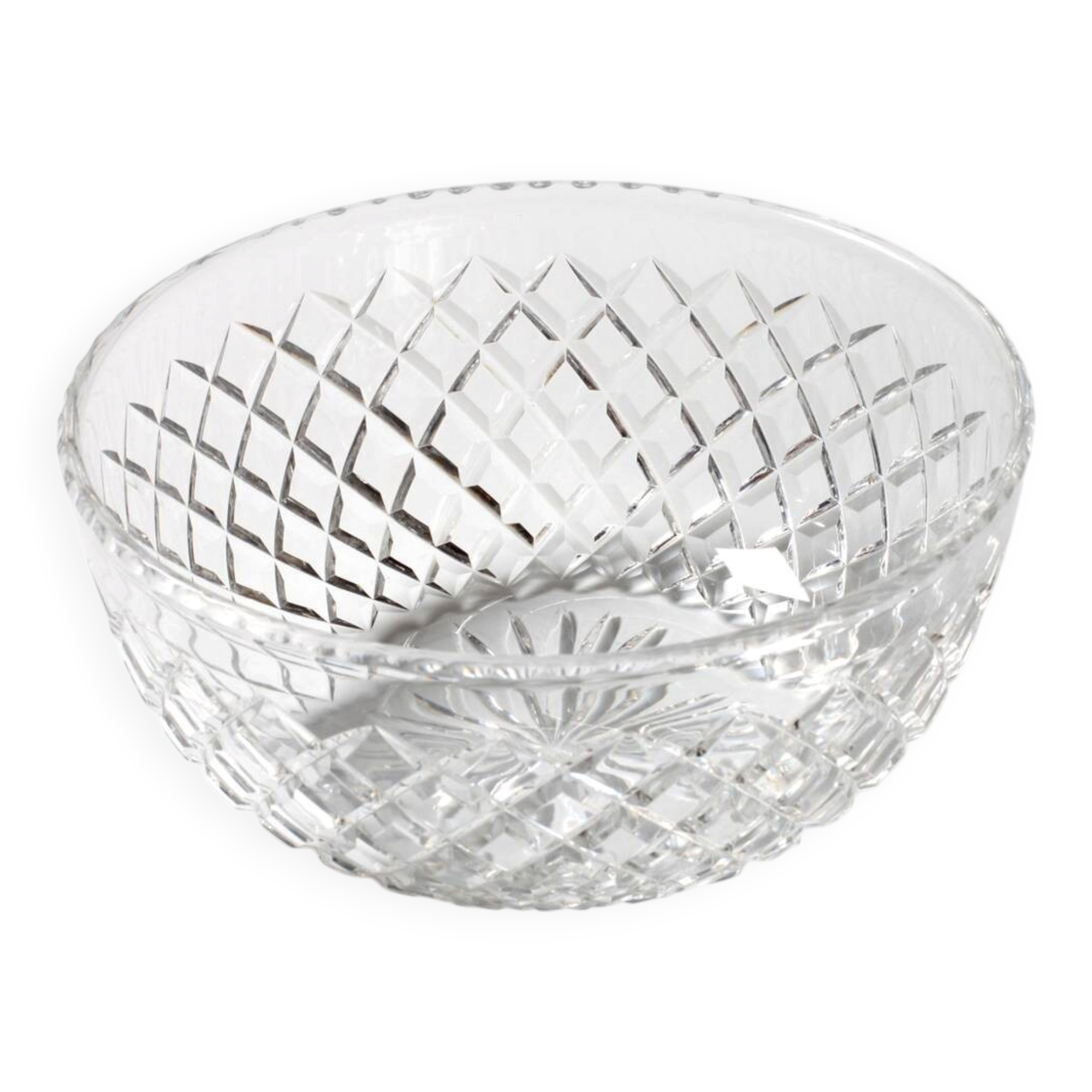 Mid-century Centerpiece, Vintage Clear Glass Fruit or Salad Bowl / Florence