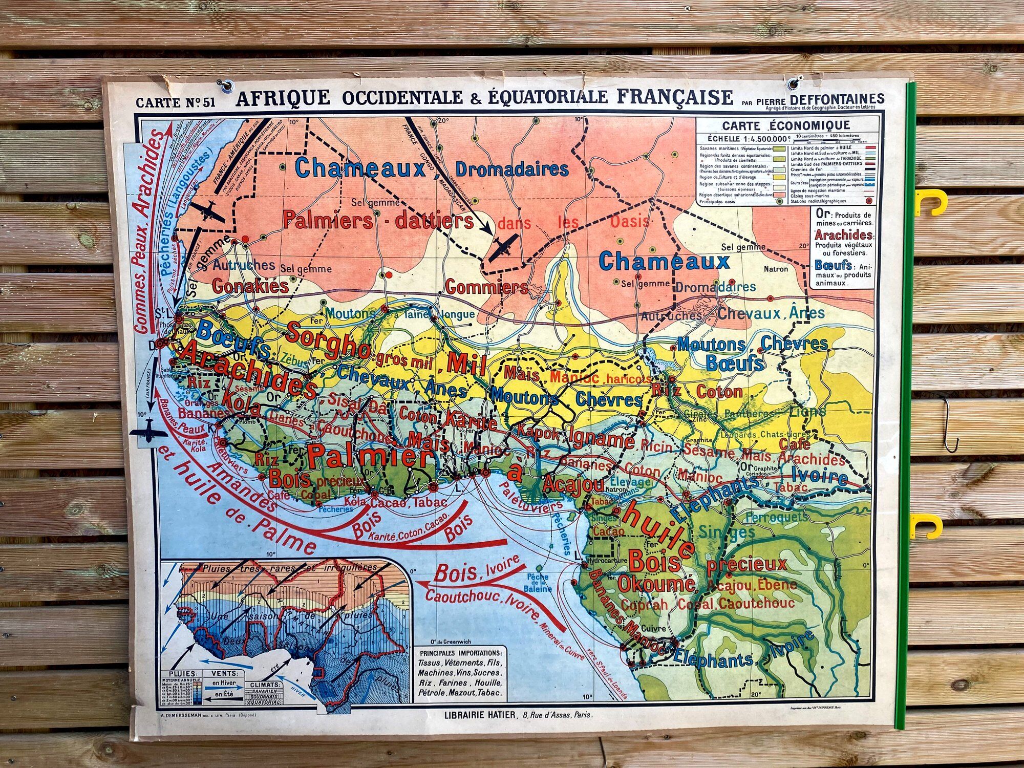 Carte 51 - afrique occidentale & equatoriale française - hatier - pierre deffontaines