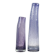 Duo of bubble glass flower vases