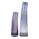 Duo of bubble glass flower vases