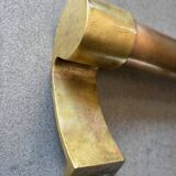 Commercial door handle in brass and bronze