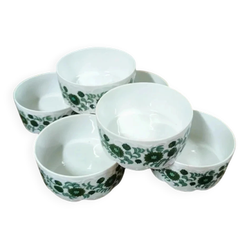 6 ramequins Rosenthal Monbijou décor Giscard porcelaine vintage