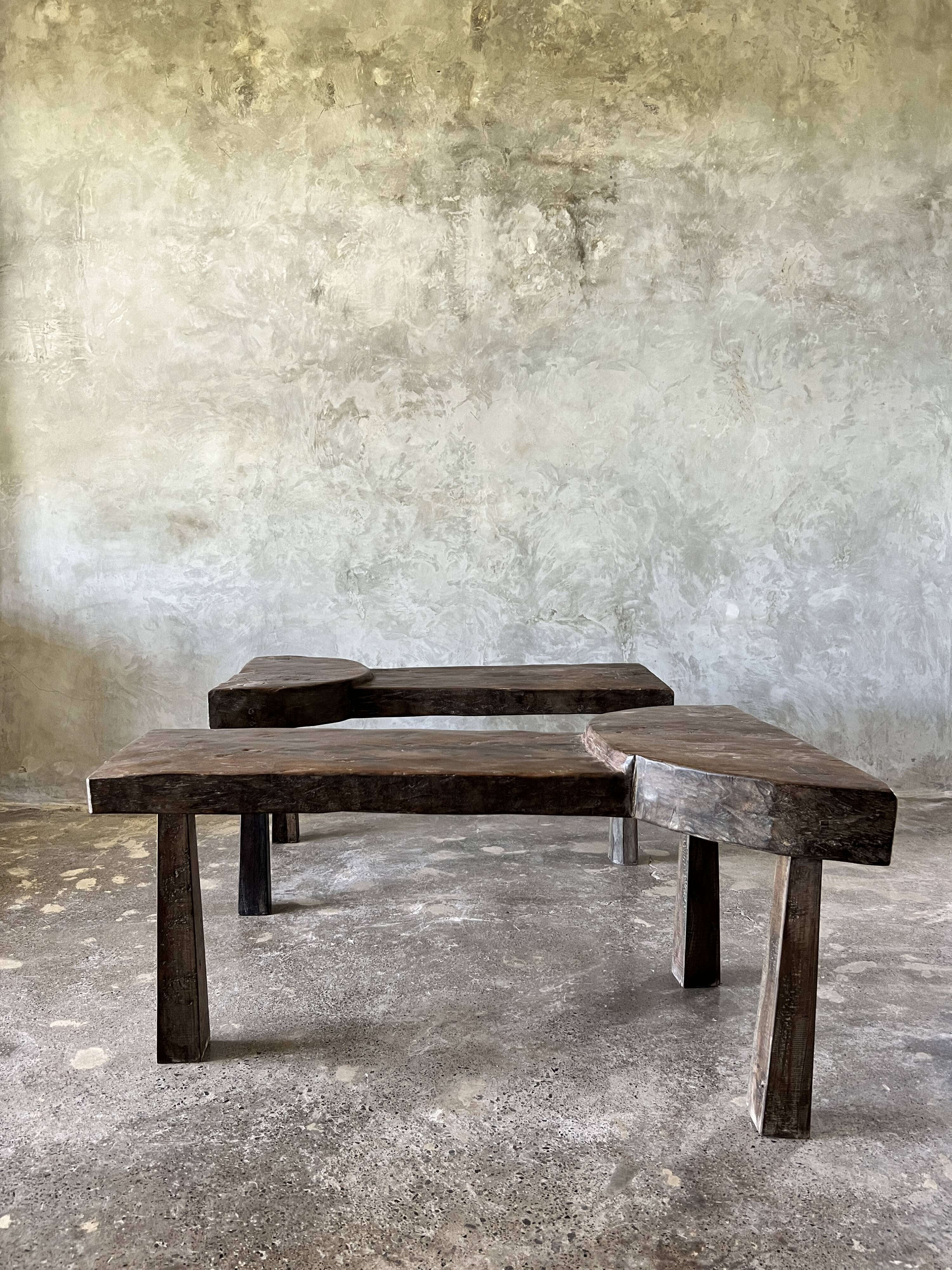 Modular bench or coffee table in 2 parts L:2m W:60 H:46