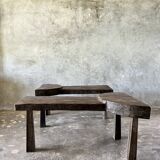 Modular bench or coffee table in 2 parts L:2m W:60 H:46