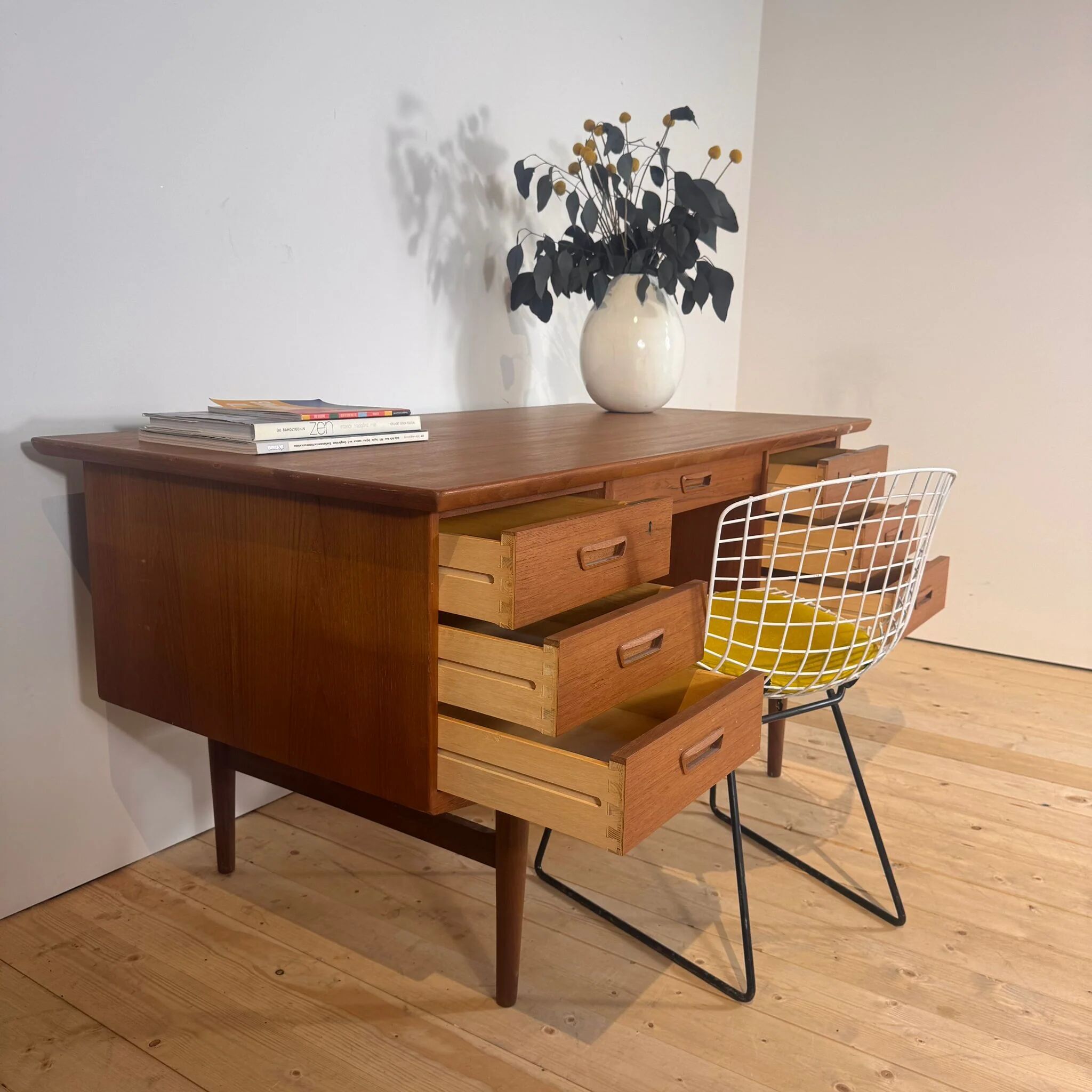 Scandinavian teak desk, 1960s