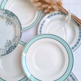 Assiettes creuses vertes St Amand, Céranord