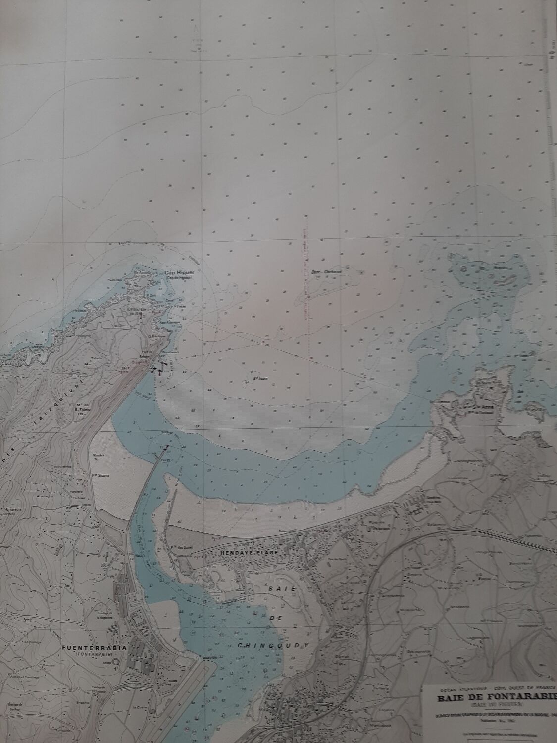 Nautical chart of the Bay of Hendaye