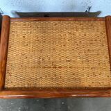 Maugrion rattan bedside tables for Roche Bobois vintage 70s