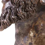 Life-size carved wooden man's head – Southern Europe, circa 1700