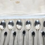 Christofle - 12 espresso spoons model Coffee Bean silver-plated metal