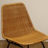 Vintage "Italia 100" model chair by Rotanhuis in woven wicker, 1950s