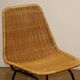 Vintage "Italia 100" model chair by Rotanhuis in woven wicker, 1950s