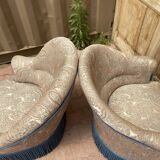 Pair of toad armchairs