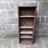 Rustic wooden craft shelf