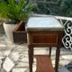 Small console in mahogany and gilded bronze, Louis XVI style. 19th century period.