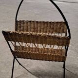 Wicker magazine rack