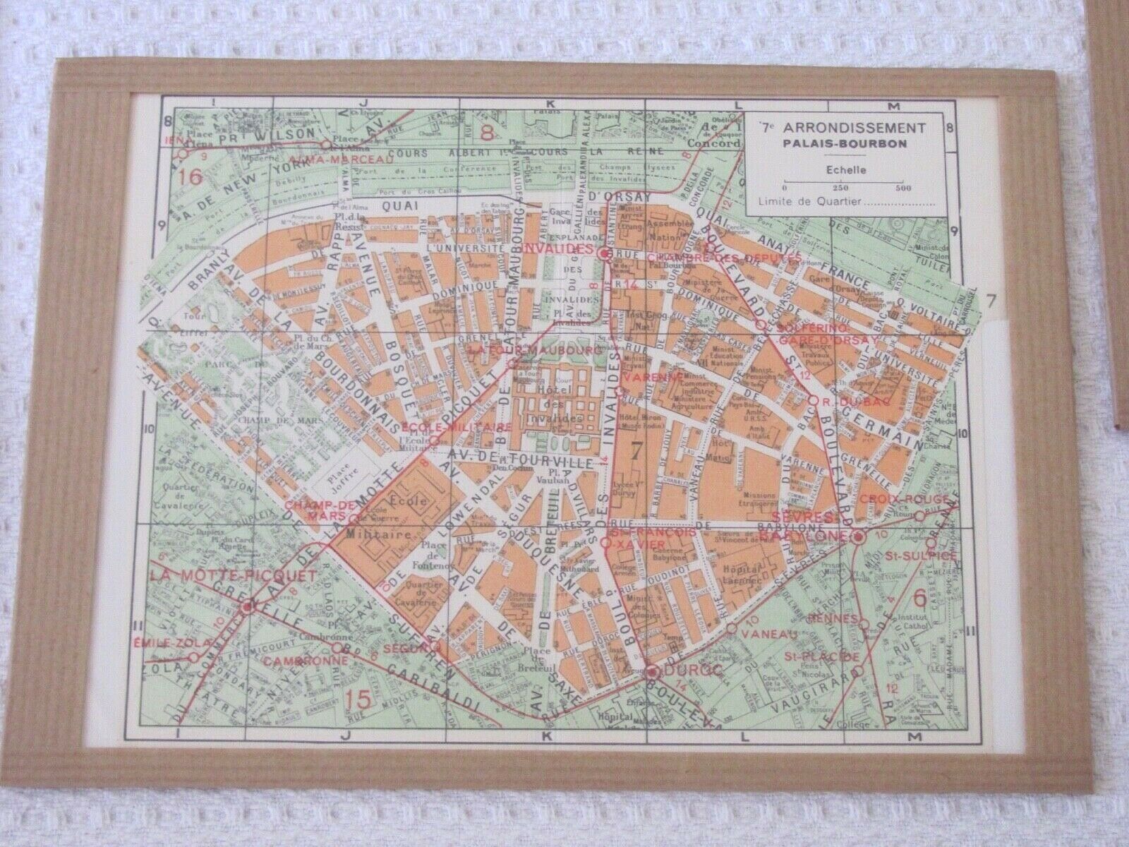 Plan de Paris - 27 frames or under glasses - Vintage - 50s - décor