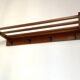 Vintage Scandinavian teak wall coat rack 1960's