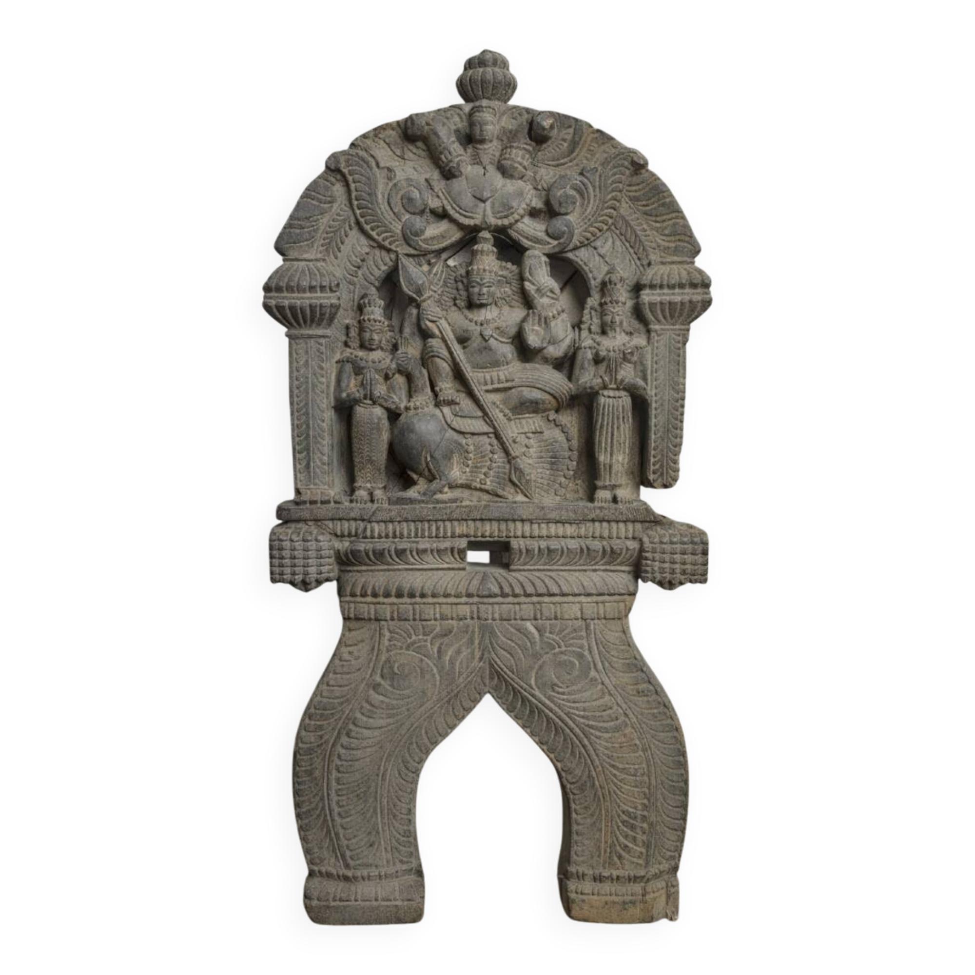 Ancient wooden sculpture – Finely carved Indonesian deity - 19th century