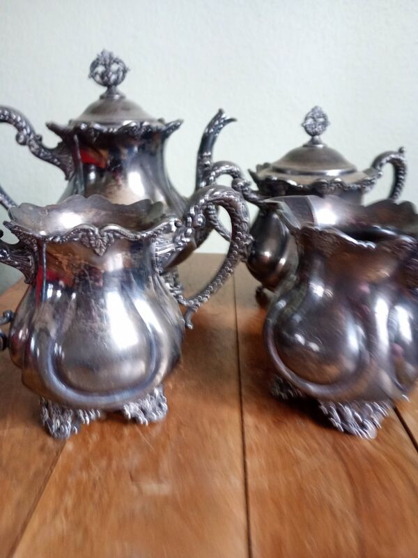 Art nouveau - Service café ou thé ''W''- métal argenté - Allemagne