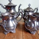 Art Nouveau - Coffee or tea service "W" - silver plated metal - Germany