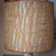 Lampe vintage pied en grès, abat-jour macramé