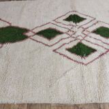 Handmade wool Berber rug 260 X 150 CM