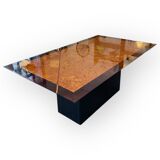 Italian Burl Dinning Table by Miniforms, 1970s