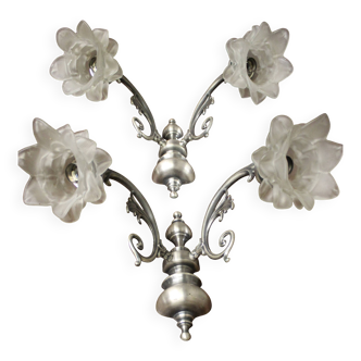 Pair of wall sconces with 2 light arms