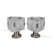 1970s Pair of Glass Table Lamps by Kamenicky Senov, Czechoslovakia