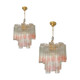 Paire of chandeliers en verre de Murano