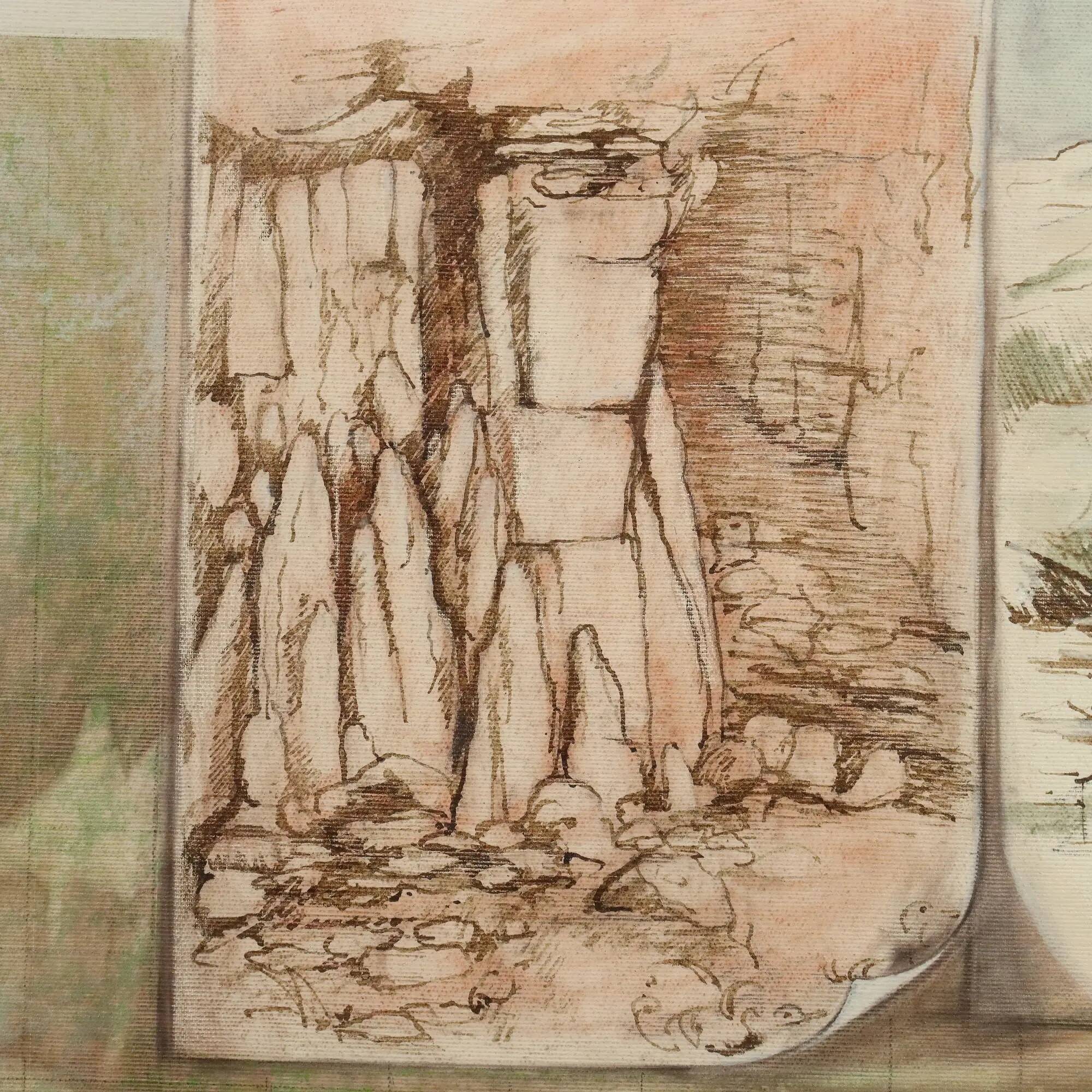 Peinture moderne signée Nevio Bedeschi « Relations For a Hypothesis » 1987