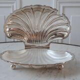 Butter dish / empty pocket shell silver metal years 40-50 hallmarked