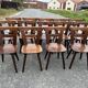 Set of 14 brutalist Scandinavian chairs