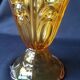 Art Deco period vase half-crystal amber - Luxval Val Saint Lambert