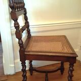 Chairs cannees henri 2 in walnut lot of 4